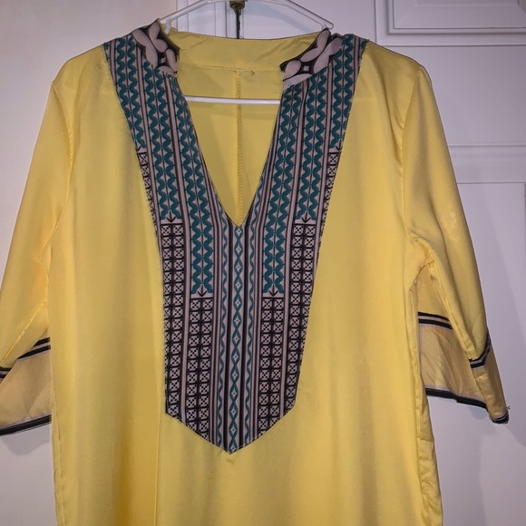 Bright yellow coverup/sarong! NWOT - Picture 3 of 7